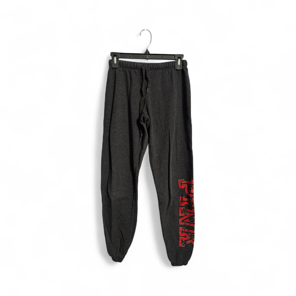 PINK Victoria's Secret Charcoal Joggers with Red Logo